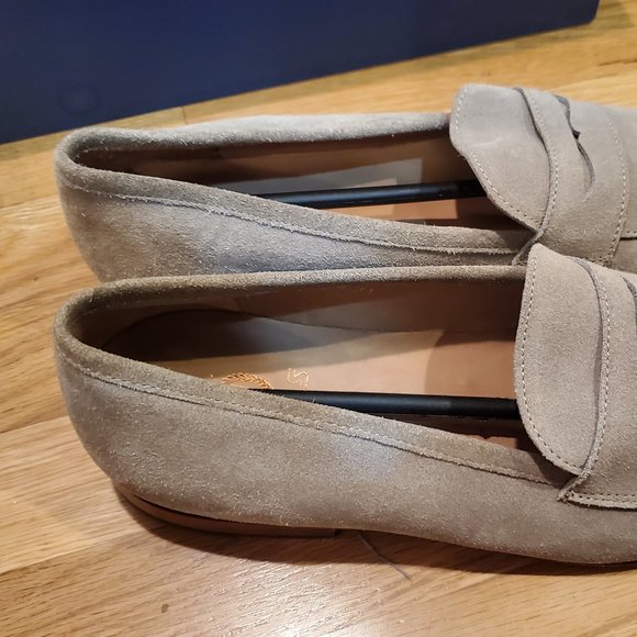 MENS SAN PENNY LOAFER - BEIGE SUEDE 11.5 LIKE NEW - Picture 4 of 8